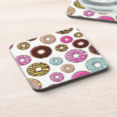 ドーナツのパターン,カラフルドーナツ,振りかける コースター (左側)