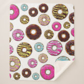ドーナツのパターン,カラフルドーナツ,振りかける シェルパブランケット (正面)