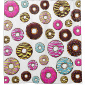 ドーナツのパターン,カラフルドーナツ,振りかける シャワーカーテン (正面)