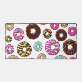 ドーナツのパターン,カラフルドーナツ,振りかける デスクマット (正面)