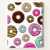 ドーナツのパターン,カラフルドーナツ,振りかける ノートブック (裏面)