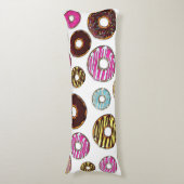 ドーナツのパターン，カラフルドーナツ，振りかける ボディピロー (正面縦)