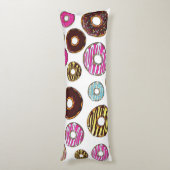 ドーナツのパターン，カラフルドーナツ，振りかける ボディピロー (裏面 (縦))