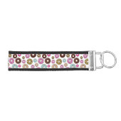 ドーナツのパターン，カラフルドーナツ，振りかける リストバンドキーホルダー (鍵右)