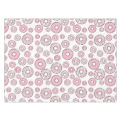 ドーナツのパターン，ピンクのドーナツ，振りかける テーブルクロス (正面(横))