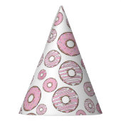 ドーナツのパターン,ピンクのドーナツ,振りかける パーティーハット (左)