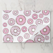 ドーナツのパターン,ピンクのドーナツ,振りかける ペーパーパッド (折り畳み)