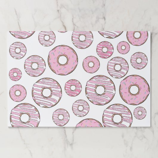 ドーナツのパターン,ピンクのドーナツ,振りかける ペーパーパッド (正面)