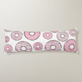 ドーナツのパターン，ピンクのドーナツ，振りかける ボディピロー (裏面)