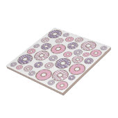 ドーナツのパターン，ピンクのドーナツ，紫色のドーナツ タイル (側面)