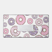 ドーナツのパターン,ピンクのドーナツ,紫色のドーナツ デスクマット (キーボード&マウス)