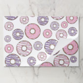 ドーナツのパターン,ピンクのドーナツ,紫色のドーナツ ペーパーパッド (折り畳み)