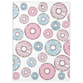 ドーナツのパターン,ピンクのドーナツ,青のドーナツ クリップボード (裏面)