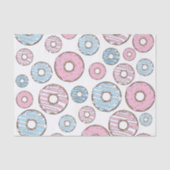 ドーナツのパターン，ピンクのドーナツ，青のドーナツ 薄葉紙 (正面)