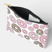 ドーナツのパターン,ピンクドーナツ,ホワイトドーナツ アクセサリーポーチ (見開き)