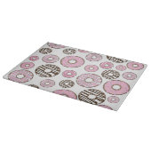 ドーナツのパターン,ピンクドーナツ,ホワイトドーナツ カッティングボード (角)