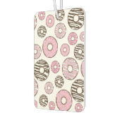 ドーナツのパターン，ピンクドーナツ，ホワイトドーナツ カーエアーフレッシュナー (左)