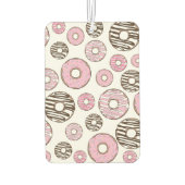 ドーナツのパターン，ピンクドーナツ，ホワイトドーナツ カーエアーフレッシュナー (裏面)