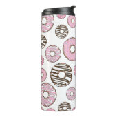 ドーナツのパターン,ピンクドーナツ,ホワイトドーナツ タンブラー (回転左)