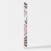 ドーナツのパターン,ピンクドーナツ,ホワイトドーナツ iPhoneケース (左側面)