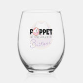 ドーナツのボタン ステムなしワイングラス (裏面)