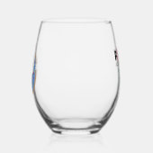 ドーナツの中のテディ ステムなしワイングラス (左)