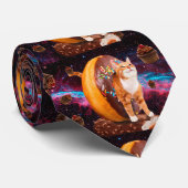 ドーナツの中の猫 ネクタイ (ロール)