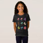 ドーナツの分数 学習 数学のユーモア Tシャツ (正面フル)