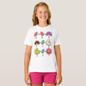 ドーナツの分数 学習 数学のユーモア Tシャツ (正面フル)
