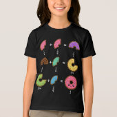 ドーナツの分数 学習 数学ユーモア トライブレンドTシャツ (正面)