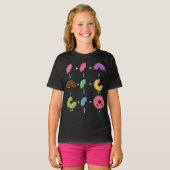 ドーナツの分数 学習 数学ユーモア Tシャツ (正面フル)