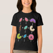 ドーナツの分数 学習 数学 ユーモア トライブレンドＴシャツ (正面)