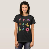 ドーナツの分数 学習 数学 ユーモア Tシャツ (正面フル)
