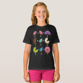 ドーナツの分数 学習 数学 ユーモア Tシャツ (正面フル)
