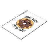 ドーナツの心配は無用、ただ幸せに！面白いドーナツの駒 ノートブック (左側)