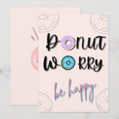 ドーナツの心配は無用、幸せになろうという招待状 招待状 (正面/裏面)