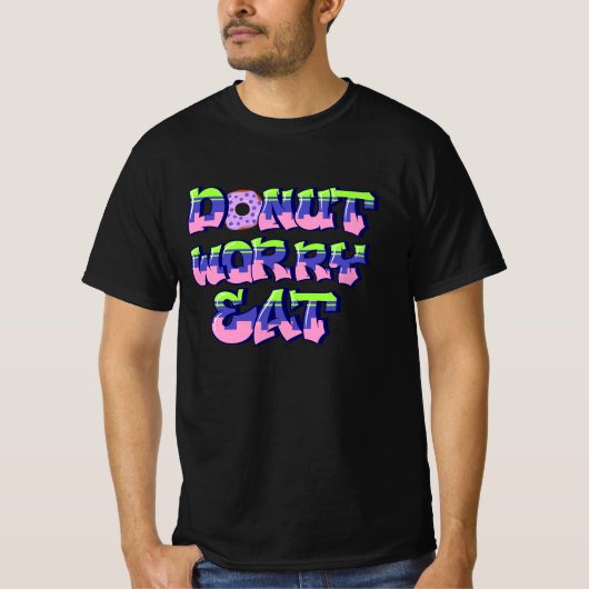ドーナツの心配食べグルメ Tシャツ (正面)