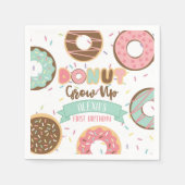ドーナツの成長誕生日ナプキン – カスタマイズ スタンダードカクテルナプキン (正面)