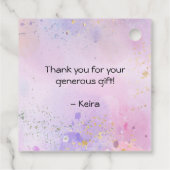 ドーナツの水彩感謝カード フェイバータグ (裏面)