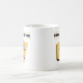 ドーナツの漫画と引用文"ドーナツの私を判断" コーヒーマグカップ (中央)