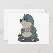 ドーナツの穴掘り ポストカード (正面/裏面)