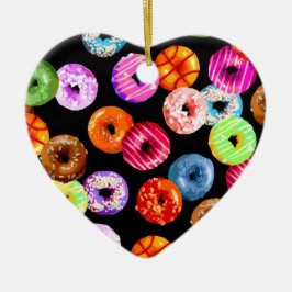 ドーナツの継ぎ目が無いパターン + あなたのbackgr。 及びアイディア セラミックオーナメント