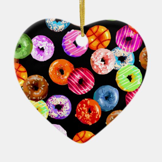 ドーナツの継ぎ目が無いパターン + あなたのbackgr。 及びアイディア セラミックオーナメント (正面)