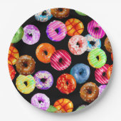 ドーナツの継ぎ目が無いパターン + あなたのbackgr。 及びアイディア ペーパープレート (正面)