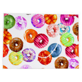 ドーナツの継ぎ目が無いパターン + あなたのbackgr。 及びアイディア ラージペーパーバッグ (裏面)