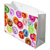 ドーナツの継ぎ目が無いパターン + あなたのbackgr。 及びアイディア ラージペーパーバッグ (裏面アングル)