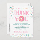 ドーナツの誕生日パーティーなんて、なんて楽しいんだろう!ありがとう! ポストカード (正面/裏面)