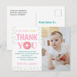 ドーナツの誕生日パーティーの写真、ありがとうございました！なんて楽しい！ ポストカード