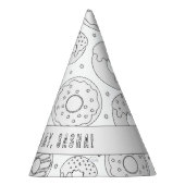 ドーナツの誕生日パーティー – 色あなた自身のパーティー帽子。 パーティーハット (右)
