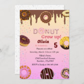 ドーナツの誕生日、あなたは恋しく思誕生日したい 招待状 (正面/裏面)